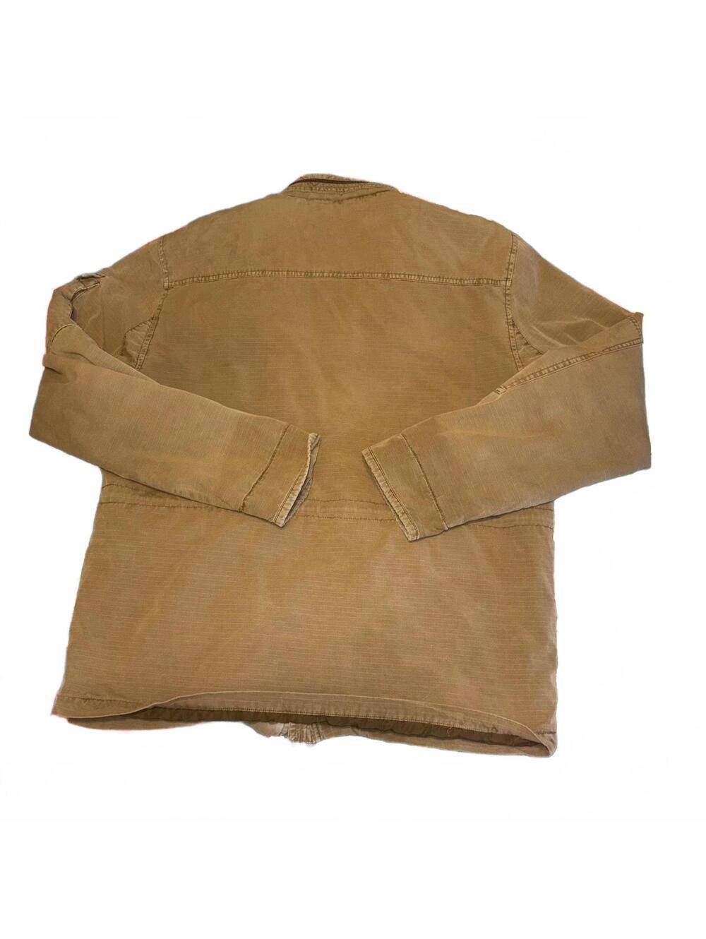 LEVI'S Field Jacket Men's Large Full Zip Tan RipStop Quilted Hooded Workwear - Picture 4 of 9